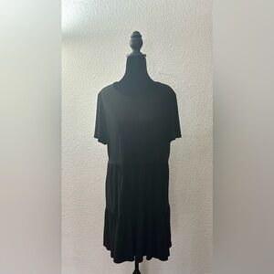 Nicole Miller Elegant Black Short Sleeve Dress